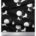 thumbnail image 2 of Soimoi Rayon Fabric Bamboo Tree,Moon & Stork Bird Print Fabric by The Yard 56 Inch Wide, 2 of 3