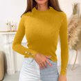 thumbnail image 2 of Pisexur Chandail Col Roulé pour Femmes Couleur Unie Pulls Courts pour Femmes Tunique Tricot pour Femmes Décontracté Manches Longues Pulls d'Automne Chandail Col Rond Hauts, 2 of 5