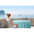 thumbnail image 2 of Vargottam Indoor/OutdoorRoundTablecloth 58 InchRoundTablecloth Waterproof PatioTableCloths- Spring/SummerTableCovers for Backyard CircularTable/BBQs/Picnic -Turquoise Blue, 2 of 8