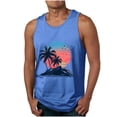 thumbnail image 3 of Sentmoon Débardeur Musculaire pour Homme Été Sans Manches Col Rond T-Shirts pour Homme Imprimé Hawaïen Coupe Décontractée Grande Taille Course Vêtements pour Homme Vacances pour l'Été Journées à la Plage TTTG, 3 of 6