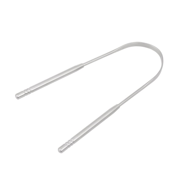 Grattoir à Langue en Métal Nettoyeur en Acier Inoxydable Nettoyage de l'Haleine Fraîche Brosse à Dents pour Langue Hygiène Buccale Outils de Soin