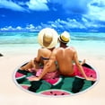 thumbnail image 1 of PRETXORVE Round Printed Microfiber Beach Super Colorful Bath Sandproof Beach Blanket Beach Multi-Purpose for Travel Swimming Pool, 1 of 6