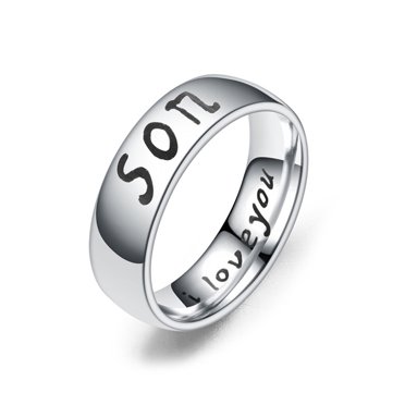 Bague Famille Couples Bague Mère Papa Bague Couples Famille Fils Fille Amour Famille Bague Brillante Noël Main Bijou Cadeau