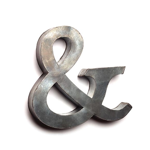 The Country House Collection Lettres en Fer-Blanc (&)