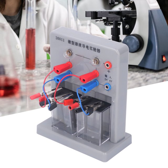 Micro Solution Conductivité, Détecteur de Conductivité Électrique à Indication LED Performance Stable avec 6 Clips pour Enseignement de Chimie