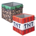 thumbnail image 1 of Lot de 2 boîtes de rangement en tissu Minecraft - TNT/BLOCK, 1 of 6