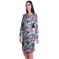 thumbnail image 4 of Moomaya Womens Full Sleeve Printed Midi Length Printed Bodycon Dress, 4 of 6