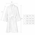 thumbnail image 3 of Full-Length Women Bathrobe, 100% Terry Cotton Sleepwear Soft Plush Long Robe Spa Kimono Robe, White, 3 of 8