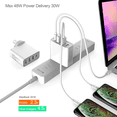 thumbnail image 4 of Chargeur Mural USB QC3.0 Chargeur Mural Adaptateur d'Alimentation USB Prise d'Alimentation 3 Ports Chargeur Mural, 4 of 4