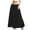 Black, variant on Women's Maxi Skirts Ruffle Tiered Flowy Swing Long Skirt Elastic Waist Drawstring Fashion Summer Beach Clothes (2XL, White)