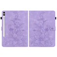 thumbnail image 2 of Tablet Case for FOXDOCK Samsung Galaxy Tab S10 Plus – Premium PU Leather Cover with Lily Embossed Design, Card Slots, 2 of 6