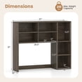 thumbnail image 3 of Costway Desktop Bookshelf with 7 Open Cubbies & 3 Adjustable Shelves for Home Office Dorm Gray, 3 of 10