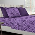 thumbnail image 3 of Lux Decor Collection Ensemble de Draps 6 Pcs 1800 Fils Qualité Égyptienne Ultra Doux Infroissable (Full, Violet), 3 of 5