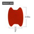 thumbnail image 2 of 4PCS Car Door Handle Sticker, Carbon Fiber Anti-Scratches Car Door Cup Protector, Non-Marking Auto Door Handle Protective Film, Universal for Most Car Handles,Red，68mm-85mm, 2 of 6