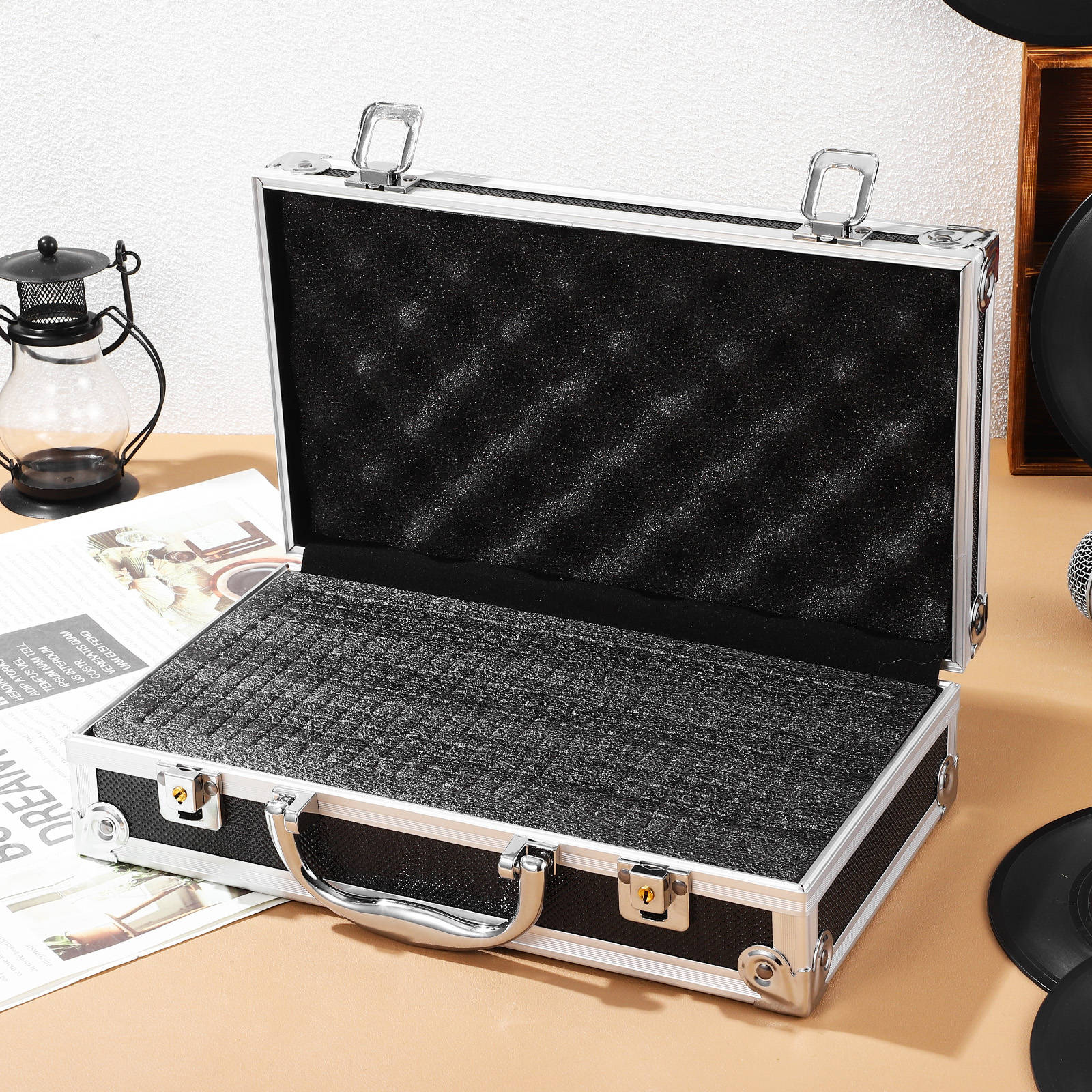 HEALEEP Aluminum Alloy Toolbox with Lock Portable Storage Case for Tools and Instrument Protection
