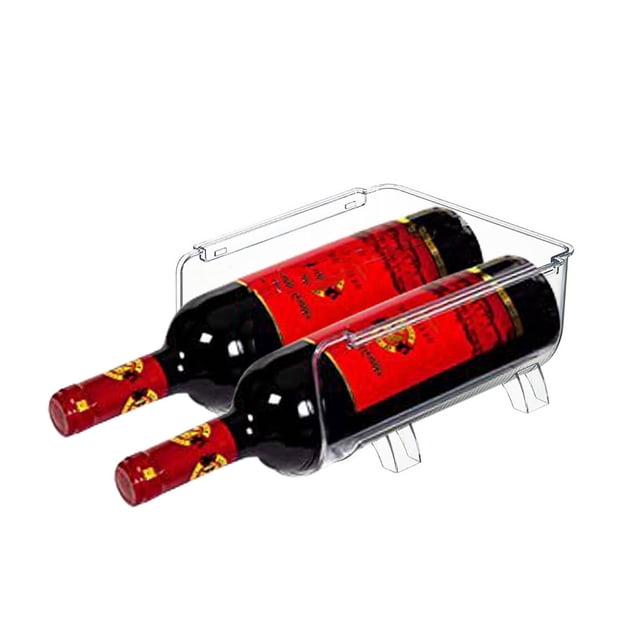 Stackable Wine Bottle Organizer Rack - Plastic Refrigerator & Kitchen Storage Solution for Space Saving, 3 Sizes Available (20x12x10.5cm, 20x20x10.5cm, 29x20x10.5cm)