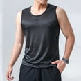 thumbnail image 4 of Timegard Tank Tops Men Plus Size Breathable Workout Running Tee Shirts Round Neck Sleeveless Loose Top, 4 of 5