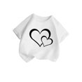 thumbnail image 3 of WEAIXIMIUNG Vêtements pour Filles 4T Hiver Enfant Filles Mignon Graphique Col Rond Manches Courtes Tee Été Décontracté T-Shirt 160, 3 of 5