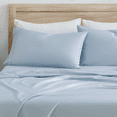 thumbnail image 5 of Kindlier 100% Organic Cotton Sheet Set – Deep Pocket Bedding Set Twin, Sky Blue, 5 of 5