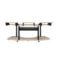 thumbnail image 2 of ACME Eleazar Wooden 4-Shelf Music Recording Studio Desk in Natural Oak, 2 of 7