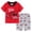 Red, variant on Gubotare Holiday Pajamas for Kids Little Big Boys Summer Pajamas Short Sleeve and Shorts Soft Nighty PJS 2PCS Sleepwear Set 4T 5T (Grey,4-5 Years)