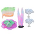 thumbnail image 1 of 5pcs Glow Aquarium Decorations Glowing Effect Silicone Simulation Coral Plant for Fish Tank Decorations, 1 of 14