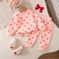 thumbnail image 4 of RXMEKW Ensembles pour Bébés Filles, Tenue Deux Pièces Stylée à Col Rond avec Chandail pour Garçons et Filles, 4 of 7