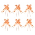 thumbnail image 1 of Unique Bargains 3.3inch Pull Bows Gift Wrapping Pull Bow Heart Pattern Baskets Present Bows Ribbon Orange 100 Pcs, 1 of 6