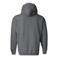 thumbnail image 2 of Gildan Mens Heavy Blend Hooded Sweatshirt, M, Dark Heather, 2 of 2
