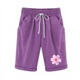 thumbnail image 1 of Birdeem Top and Shorts Sets for Women Womens Elastic Waist Printing Drawstring Shorts, 1 of 12