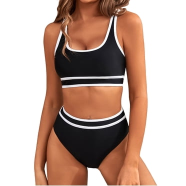 RKSTN Swimsuit for WomenSwimsuits For 2 Piece Hawaiian Tropical Print Swim Cami Bra And Ruffles Bathing Sets BeachwearCasual Fashion Bathing Suit for Women