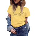 thumbnail image 2 of Mode de Printemps T-Shirt Décontracté à Col Roulé pour Femme Ensemble pour Femmes Imprimé Floral Manches Courtes T-Shirts pour Femmes T-Shirt Blouse Haut, 2 of 6