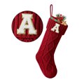 thumbnail image 1 of TETOU Bas de Noël avec Lettre Initiale 18 Pouces Bas pour Décoration de Noël - Rouge A, 1 of 6