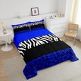 thumbnail image 4 of Erosebridal Zebra Leopard Print Comforter Sets Full Size, Rectangle Geometric Comforters & Duvets, Animal Decorative, Breathable, 4 of 7