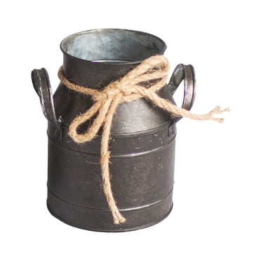 EGNMCR Vase, Vase à Fleurs Vintage Rétro en Fer Shabby Pichet à Lait de Jardin Placage Fleur Vase à Fleurs Pot Déco Vase en Résine