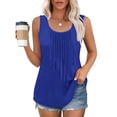 thumbnail image 2 of Yuzhih Camisole pour Femmes Été Col Rond T-Shirts Tendance Sans Manches T-Shirt Basique Tunique à Plis devant Vêtements Mode 2025, 2 of 6