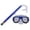 Blue, variant on Large Frame Anti-Fog Swimming Goggles with Snorkel, HD Swim Goggles for Ages 4-8, Comfortable Children's Swimming Gear for Pool Beach, Blue
