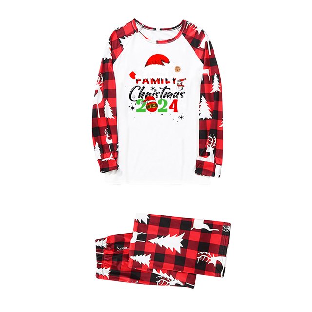 Pisexur Christmas Pajamas for Family Add Festive Atmosphere Family Christmas Pjs Matching Sets Reindeer and Snowflake Patterned Sleepwear Xmas PJS Set for Couples and Kids Christmas Pajamas