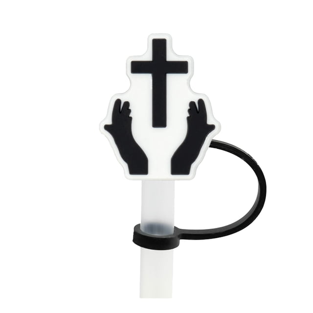 Biblical Christmas Design Silicone Straw Cover for StanleCup Reusable Drinking Lid Protector Accessories 80mm Topper Cap