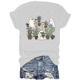 thumbnail image 1 of LUOGENLI T-shirts pour Femme pour Femmes T-Shirt à Lettres Imprimées Col Rond Décontracté Personnalité Mode T-Shirt à Manches Courtes T-shirts pour Femmes T-shirts Graphiques T-shirts Amusants Adulte Fête de la Saint-Patrick Blanc G, 1 of 3