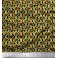 thumbnail image 1 of Soimoi Rayon Fabric Leaves Small Printed Craft Fabric by The Yard 42 Inch Wide, 1 of 3