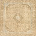 thumbnail image 1 of Ahgly Company Indoor Square Abstract Brown Gold Abstract Area Rugs, 6' Square, 1 of 6