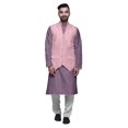 thumbnail image 1 of Atasi Traditional Printed Kurta Churidar Pajama Set With Nehru Jacket For Men, 1 of 5