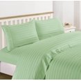 thumbnail image 1 of Home Collection 1200 Thread Count 100% Cotton Egyptian Quality Deep Pocket Stripe Sheet Set (California King, Sage), 1 of 1