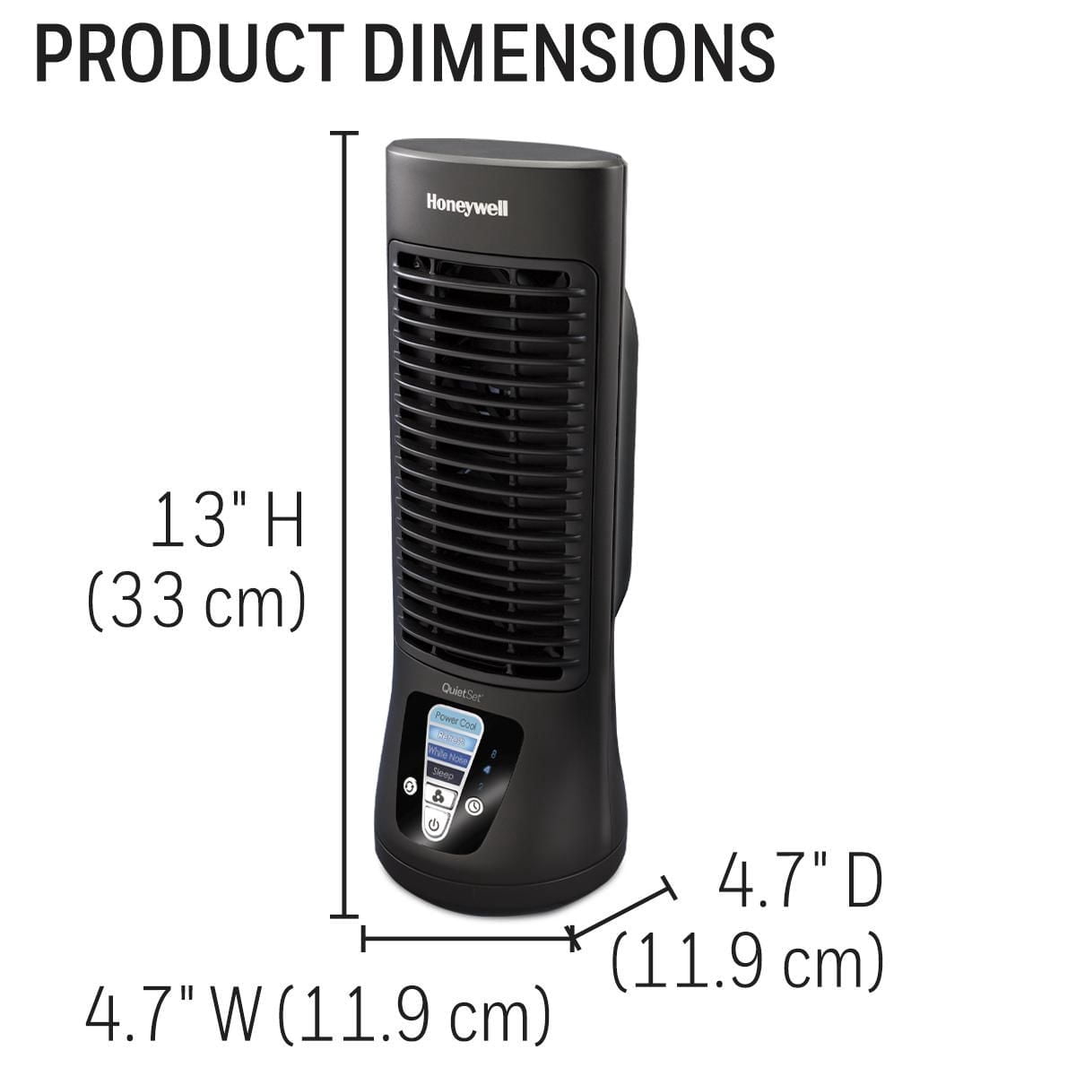 Honeywell HTF210BC Quietset 4 ventilateur personnel oscillant