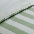 thumbnail image 3 of Mainstays DQ Ruffle Stripe Duvet Set, 3-Piece, Green, Adult, 3 of 5