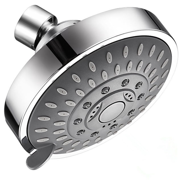 WHEANG Shower Head Head Adjustable Inch Shower 4 Top 5-Setting Head Pressure High Shower Spray Shower One Size Silver