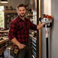 thumbnail image 4 of Jovati Wall Mounted Drill Storage Rack Steel Garage Tool Organizer Hook for Power Drills and Garden Tools, 4 of 6