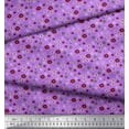 thumbnail image 2 of Soimoi Purple Modal Satin Fabric Flower Artistic Printed Fabric 1 Yard 42 Inch Wide, 2 of 3