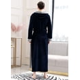 thumbnail image 2 of Artfasion Mens Long Bathrobe with Hood Warm Soft Shawl Collar Plush Spa Robe, 2 of 6